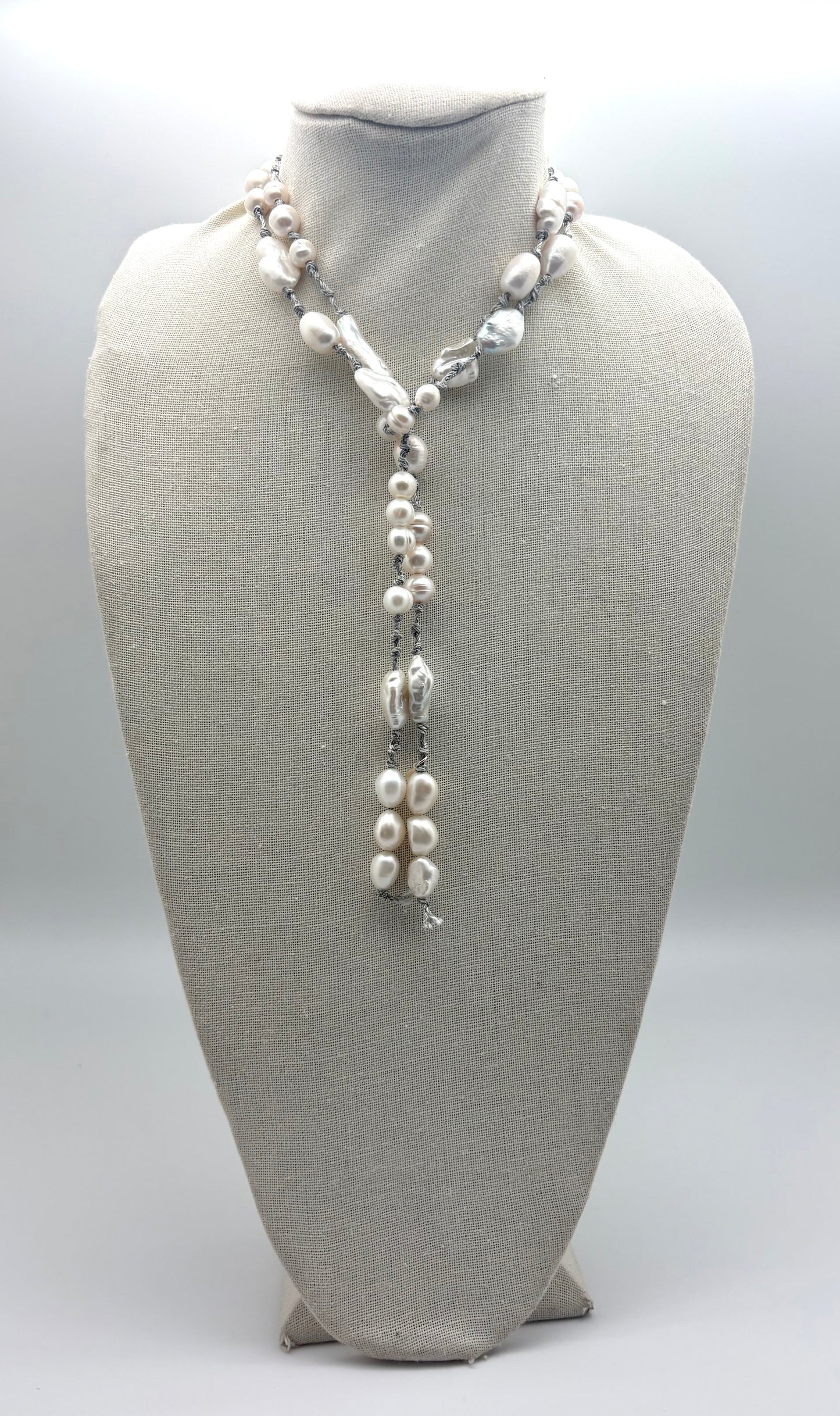 Zoey Lariat - pearl