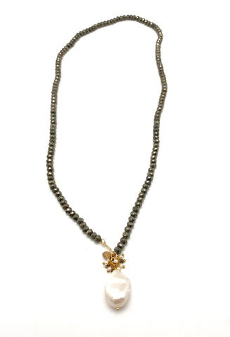 Elin necklace - pyrite
