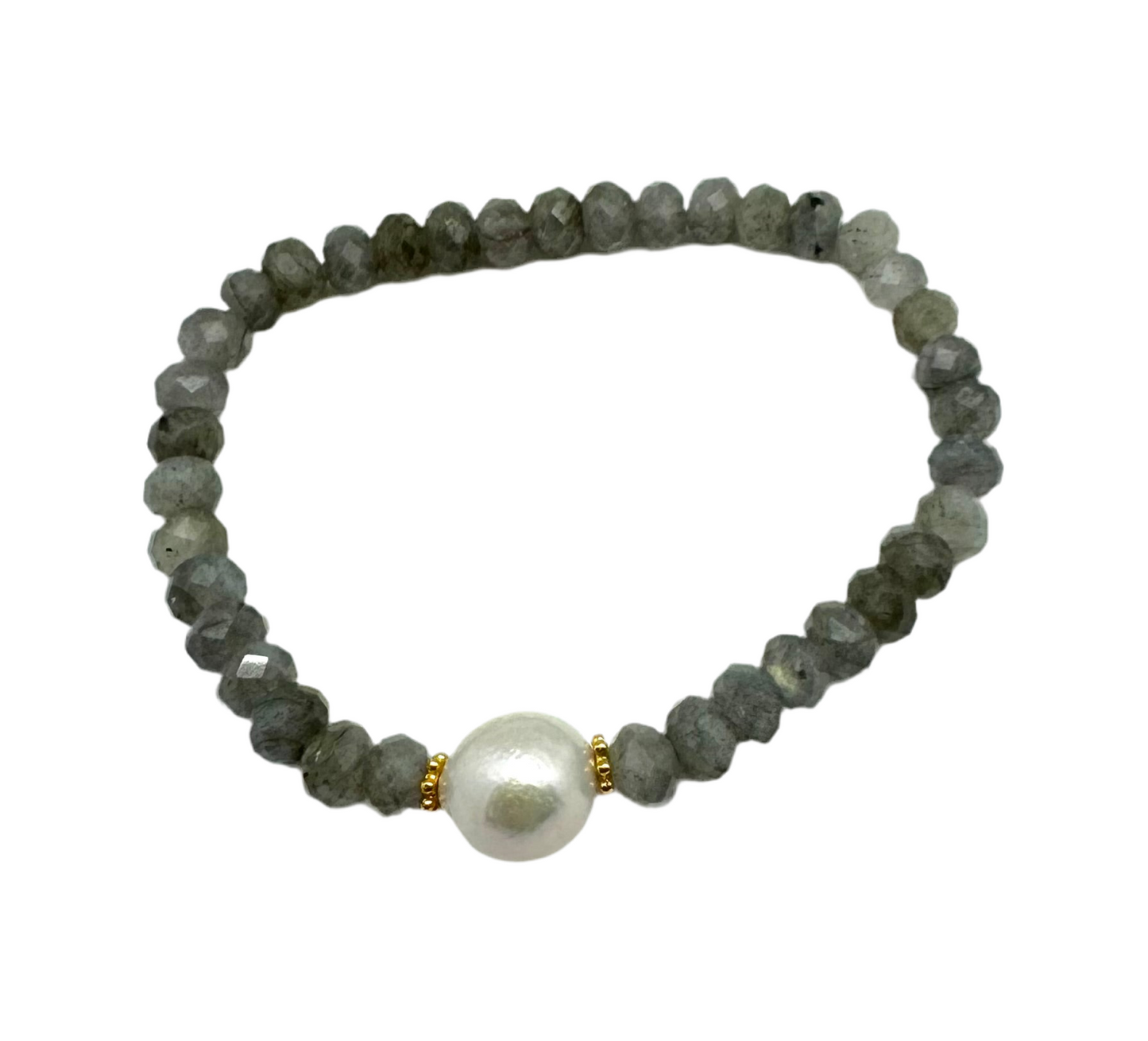 Veronika bracelet - labradorite/pearl
