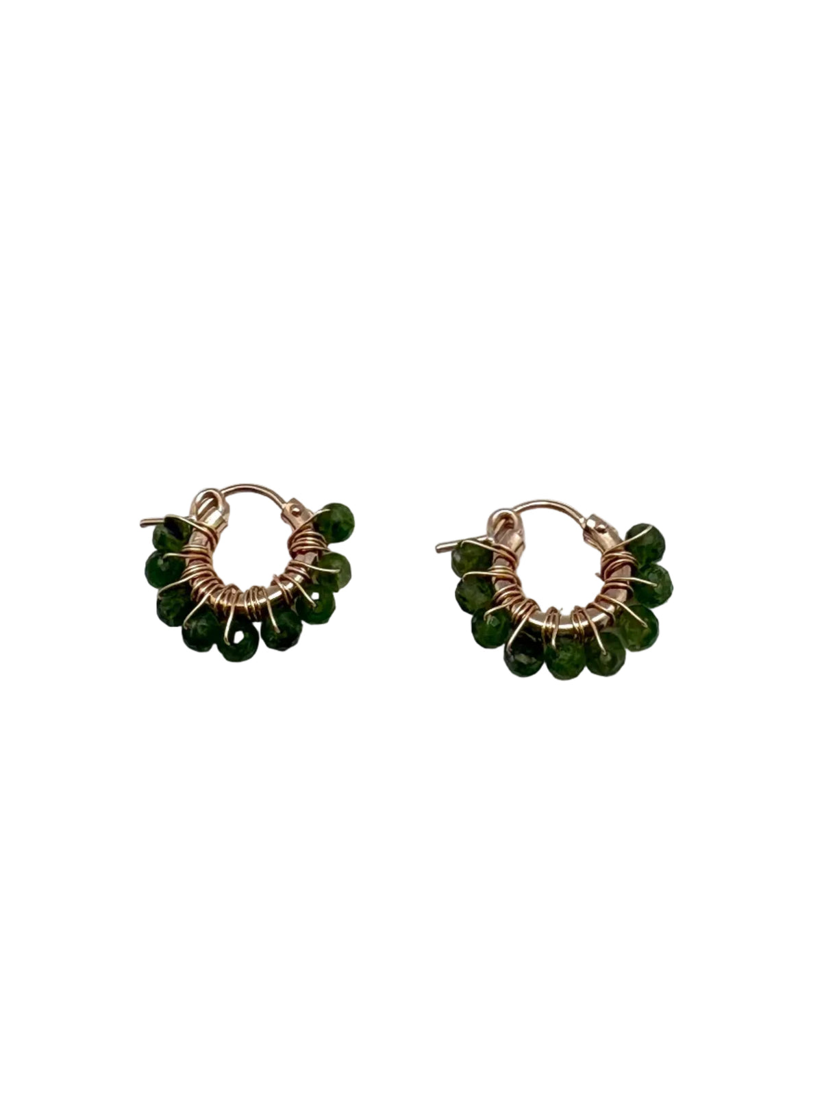 Diddi beaded hoop mini - diopside