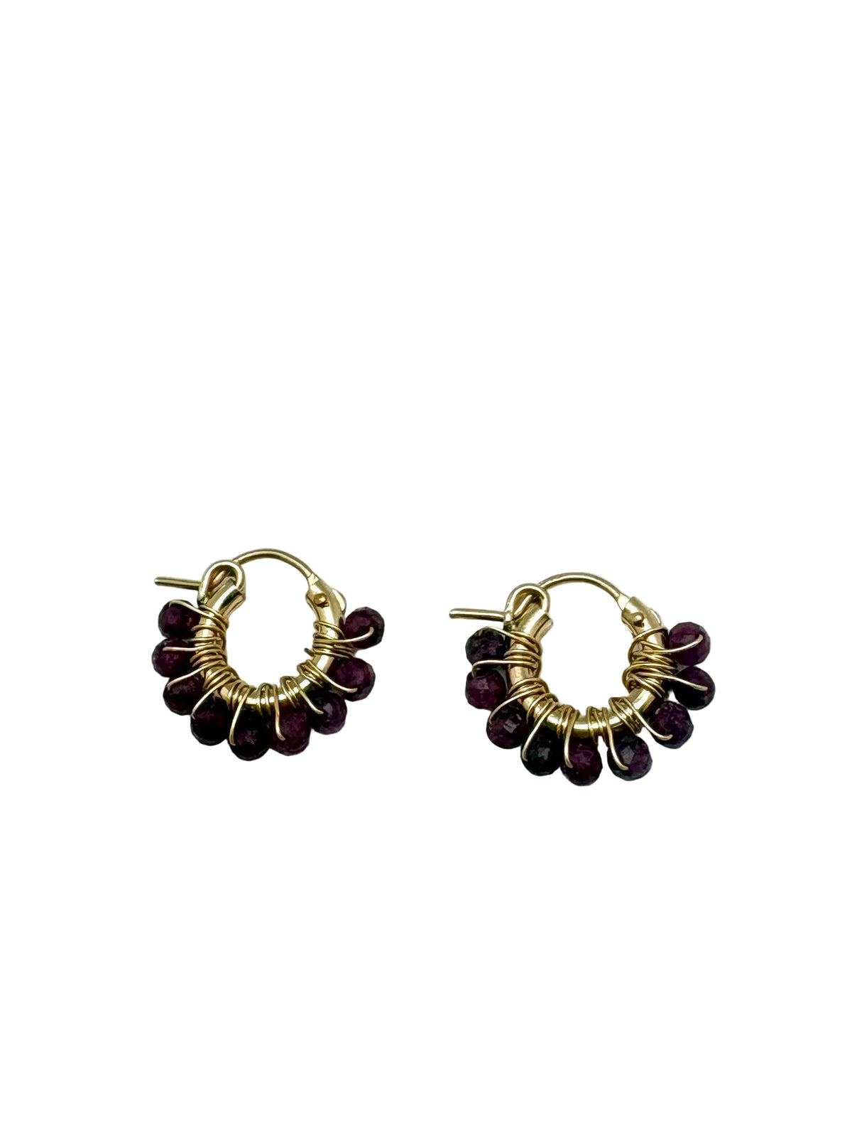 Diddi beaded hoop mini - ruby