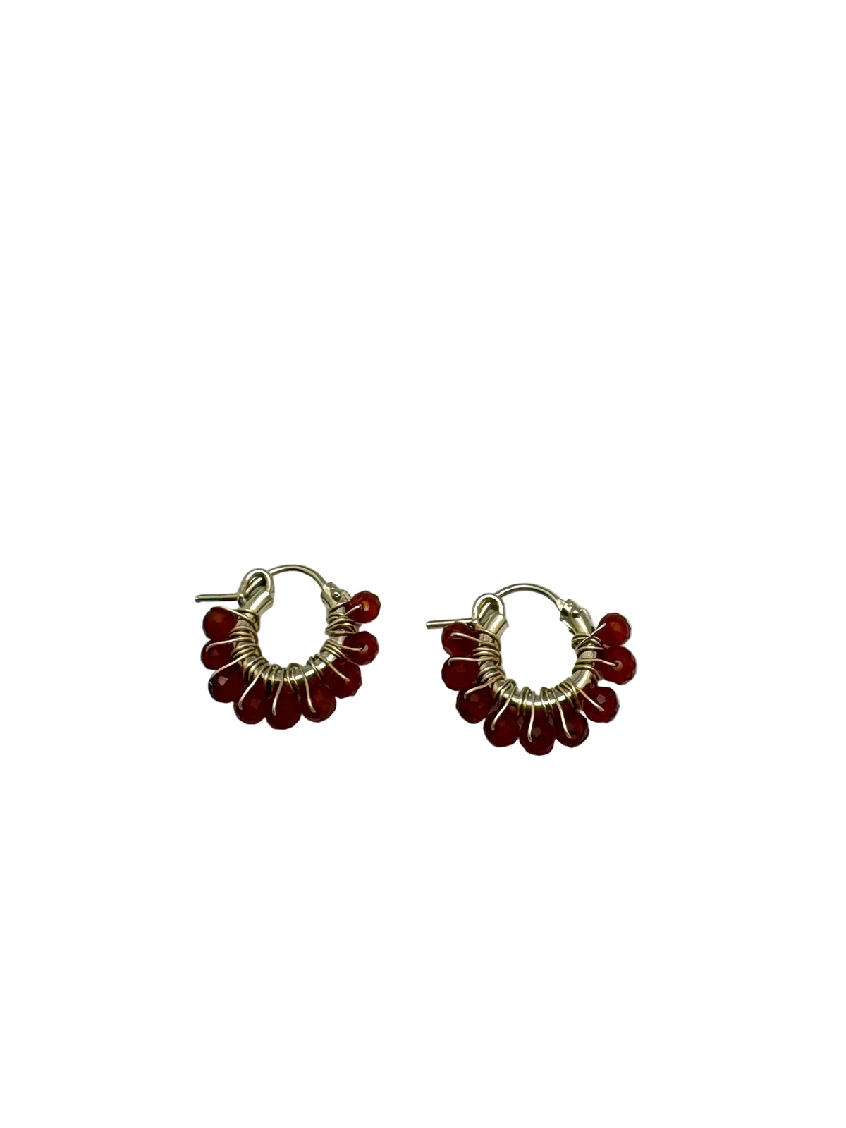 Diddi beaded hoop mini - cornelian