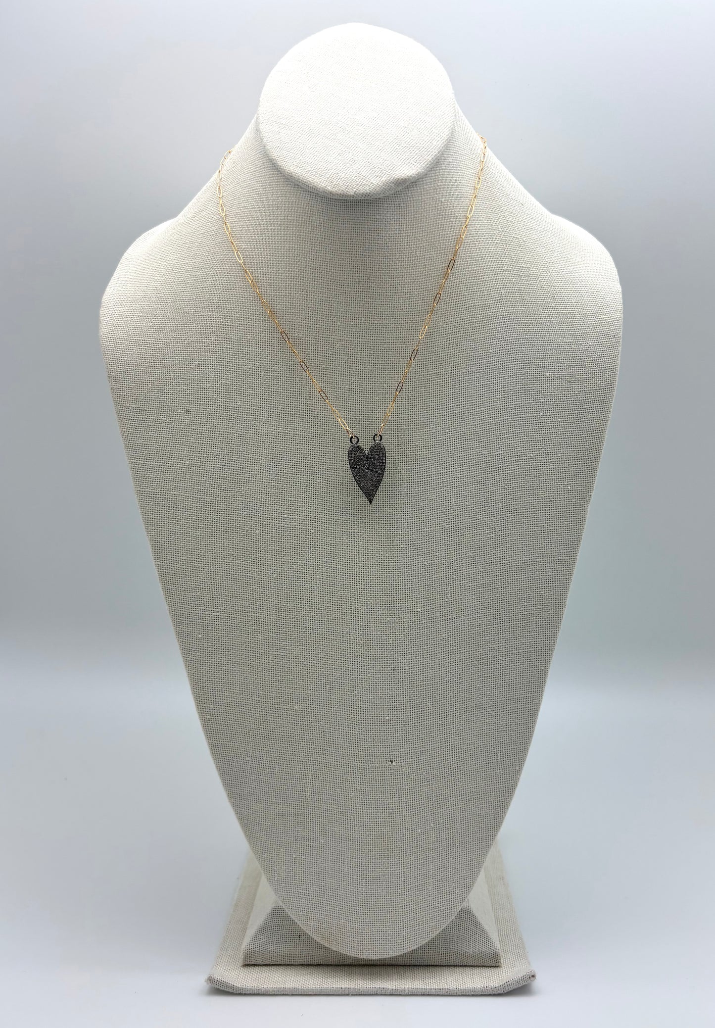 Diamond heart necklace small-gold
