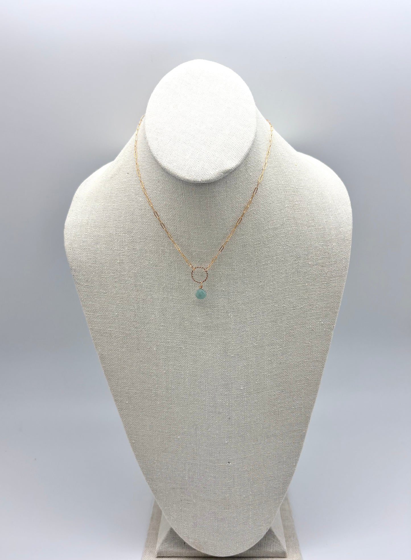 Isabella Petite Necklace - aquamarine