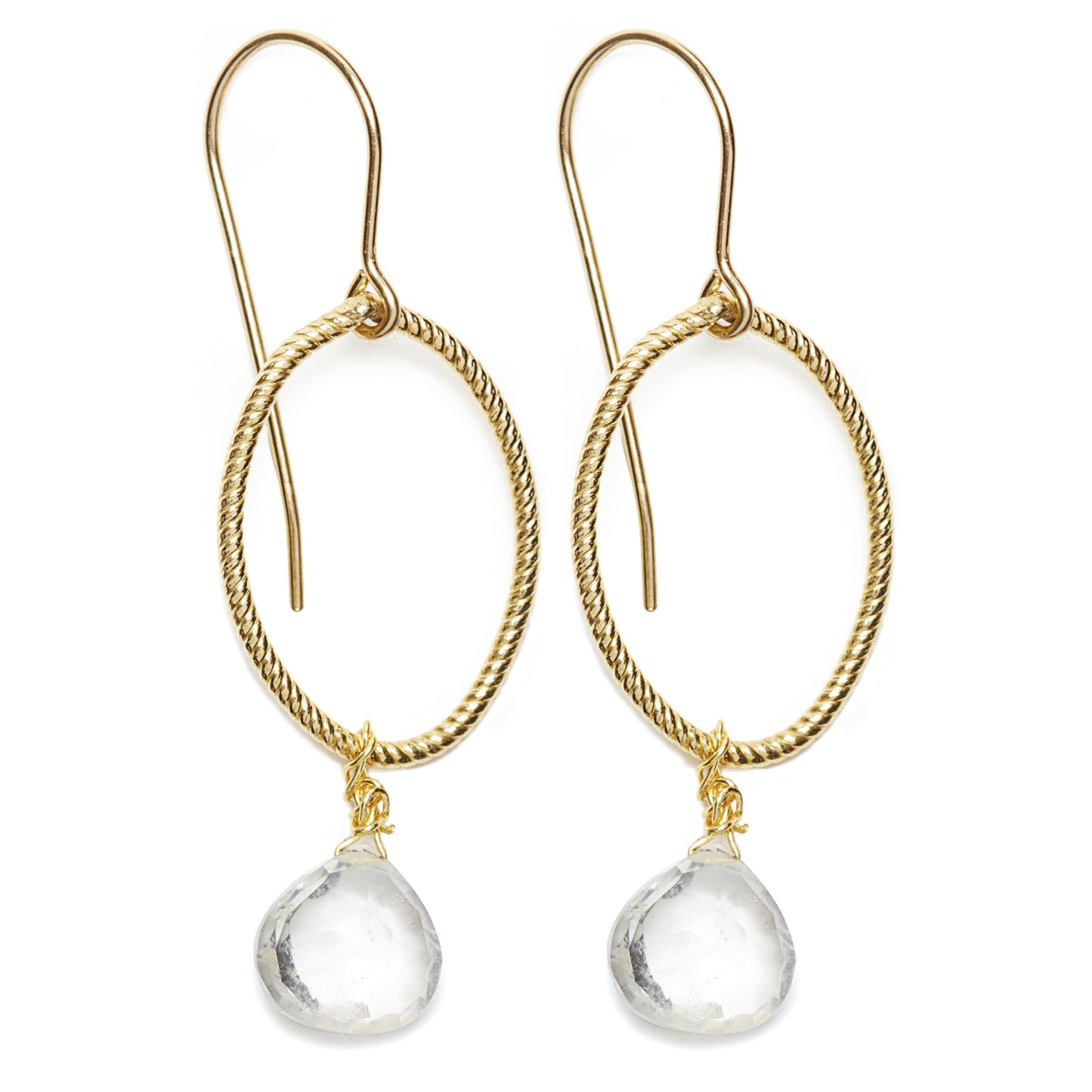 Annika Earrings - gold/clear