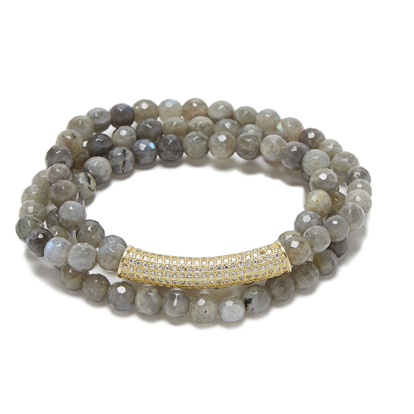 Bar Bracelet - labradorite / gold