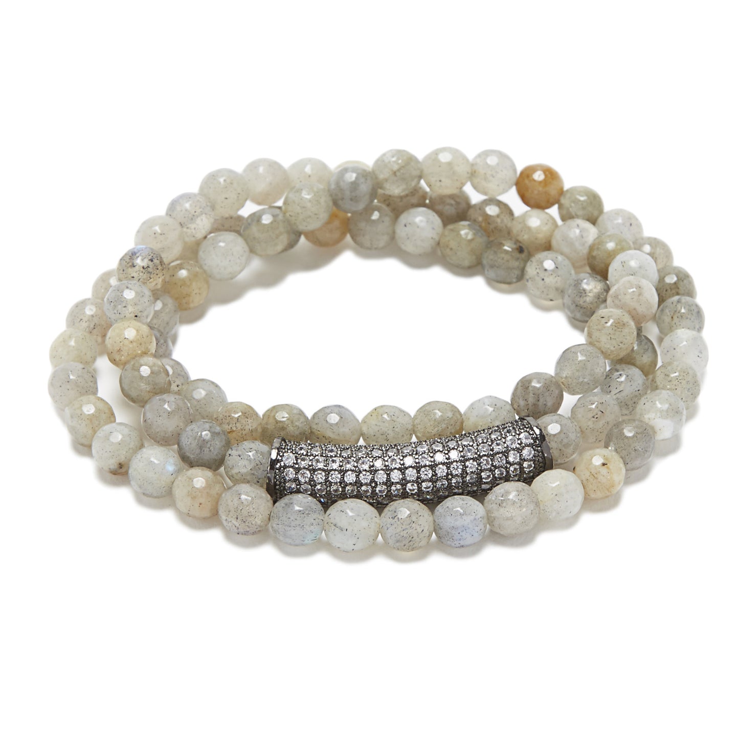 Bar Bracelet - labradorite / silver