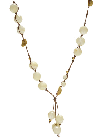 Carola Short Necklace - mother of pearl