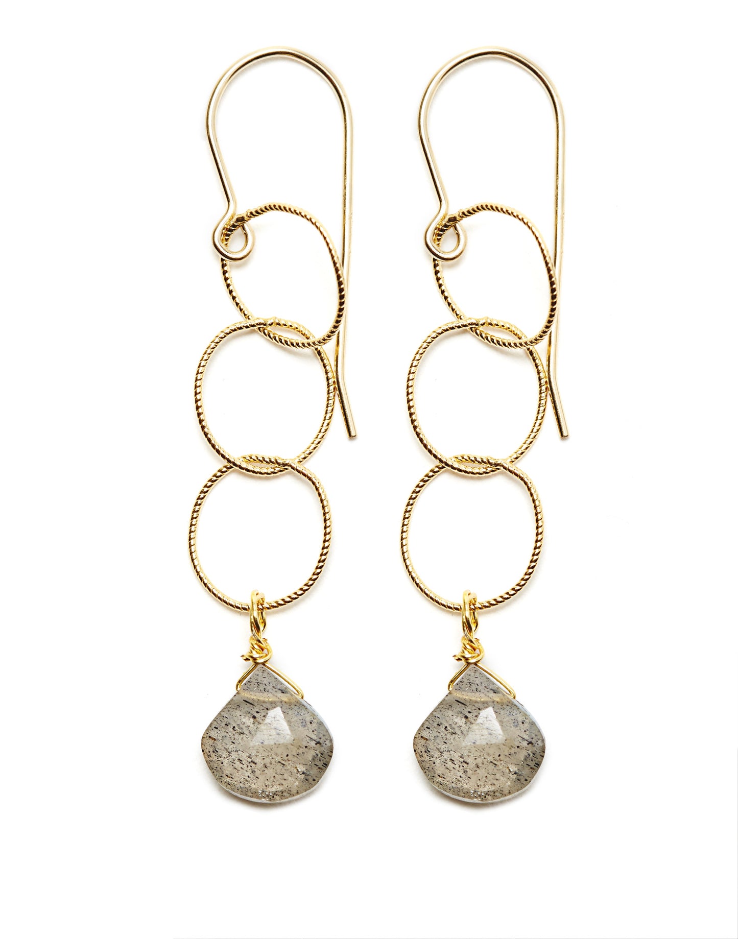 Elsa Earrings - gold/labradorite