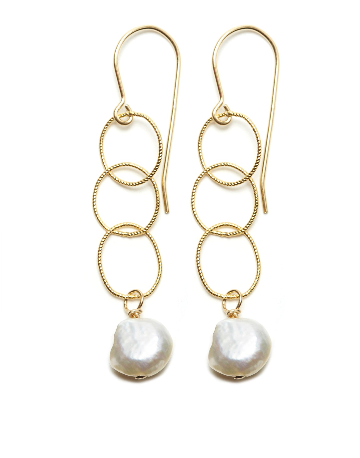 Elsa Earrings - gold/white