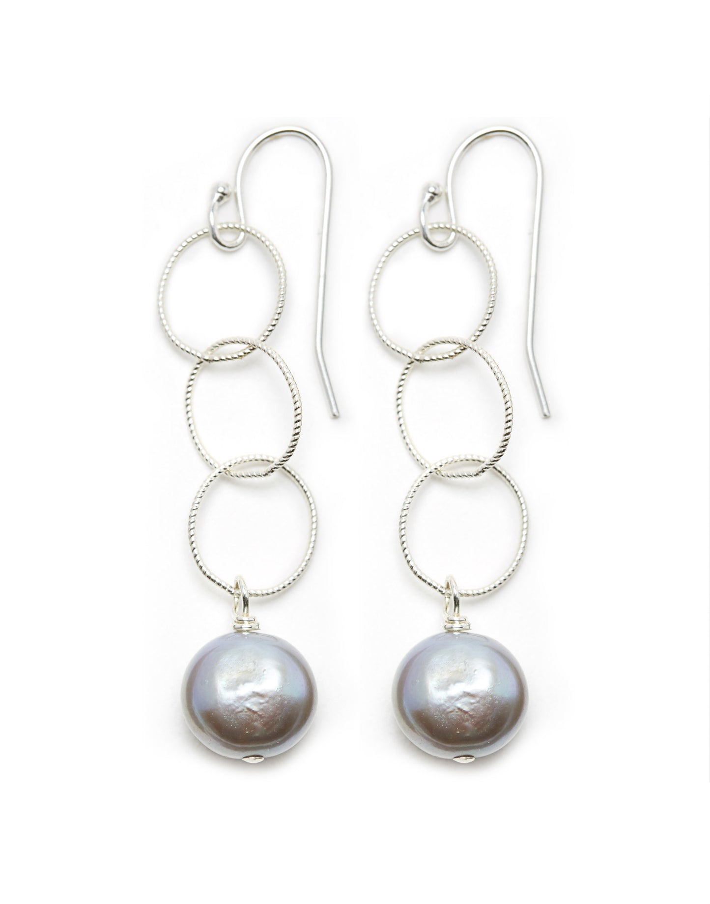 Elsa Earrings - silver/grey