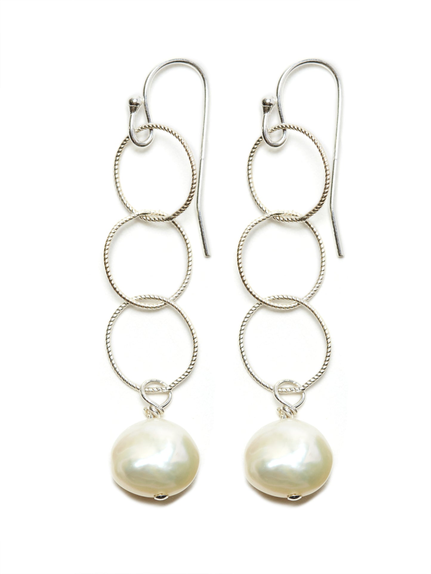 Elsa Earrings - silver/white