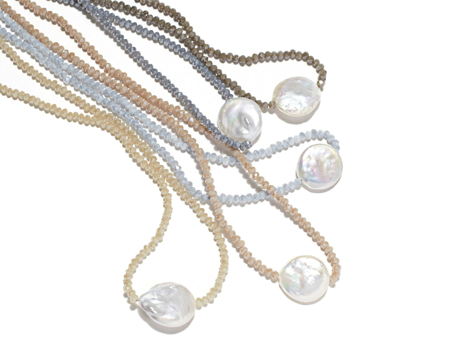 Petra Coin, rose crystals/coin pearl