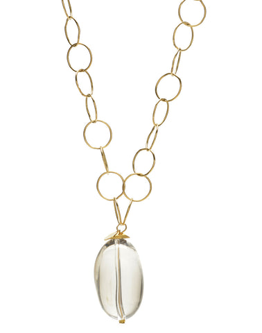 Nina Necklace - clear/gold