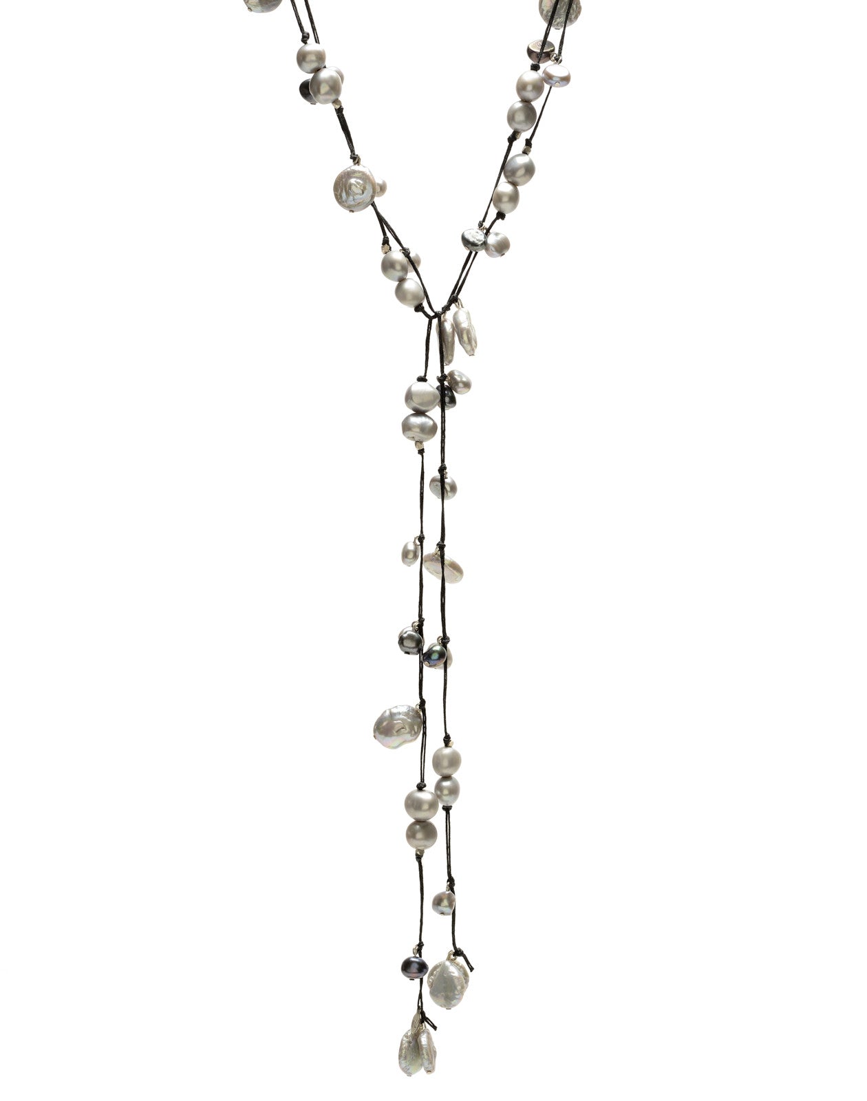Sofie Lariat - grey/black