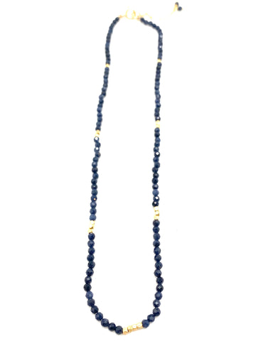 Sigrid beaded necklace - blue sapphire
