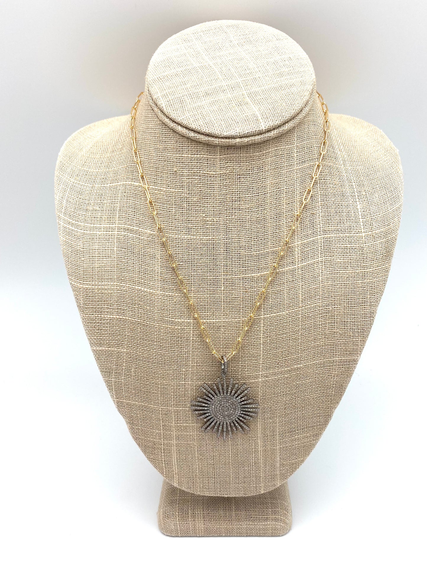 Diamond starburst necklace