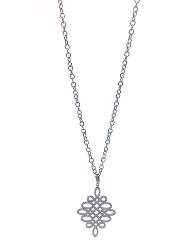 Diamond fleur necklace -