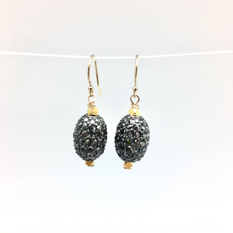 Shambala sparkle earrings - gold