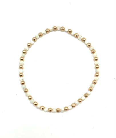 Pippi stretch bracelet - mother of pearl