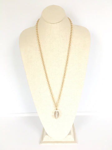 Malin necklace - gold/clear
