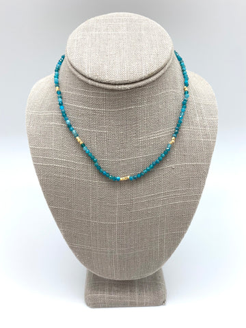 Sigrid beaded necklace - apatite