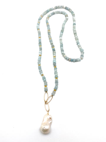 Veronica necklace - aquamarine