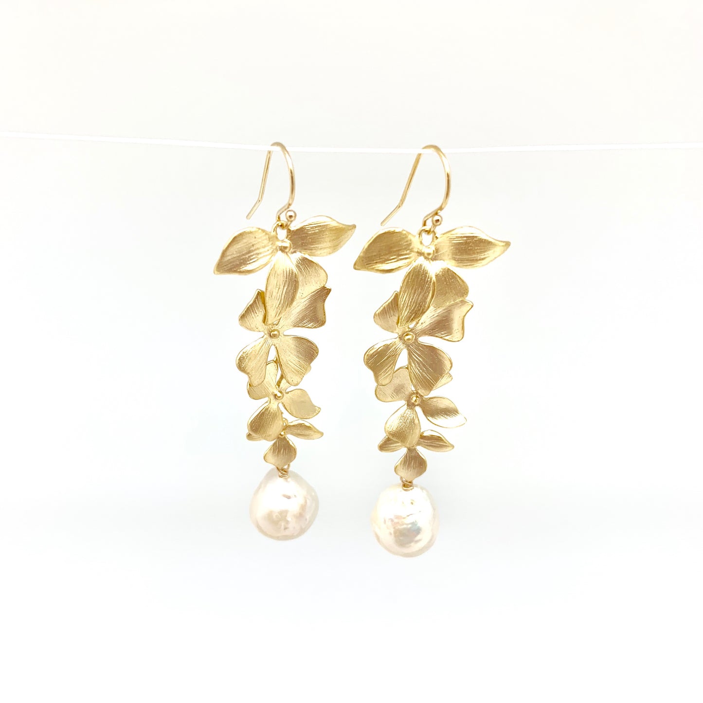 Disa earrings - long/gold