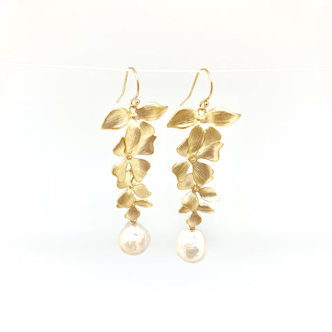 Disa earrings -  long/gold