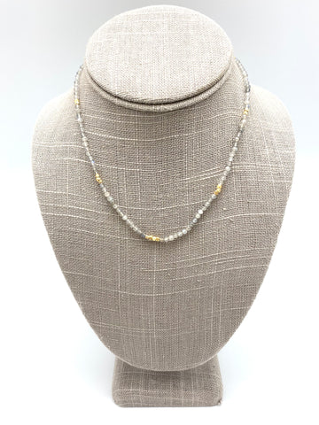 Sigrid beaded necklace - labradorite