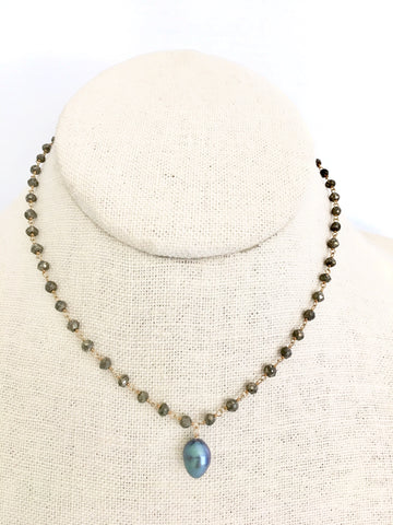 Diddi Short - pyrite/peacock grey pearl