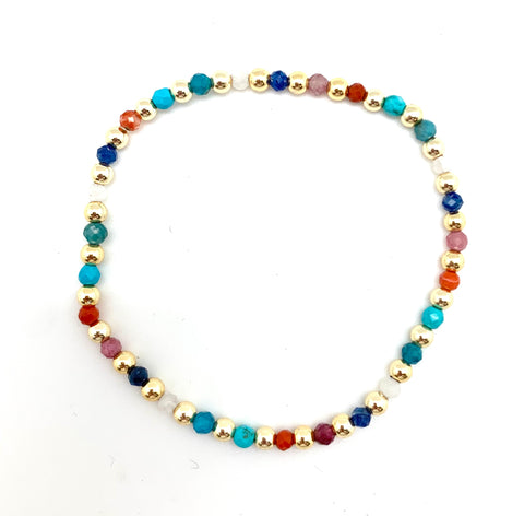 Pippi stretch bracelet - mixed gem