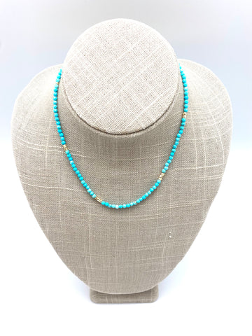 Sigrid beaded necklace - turquoise