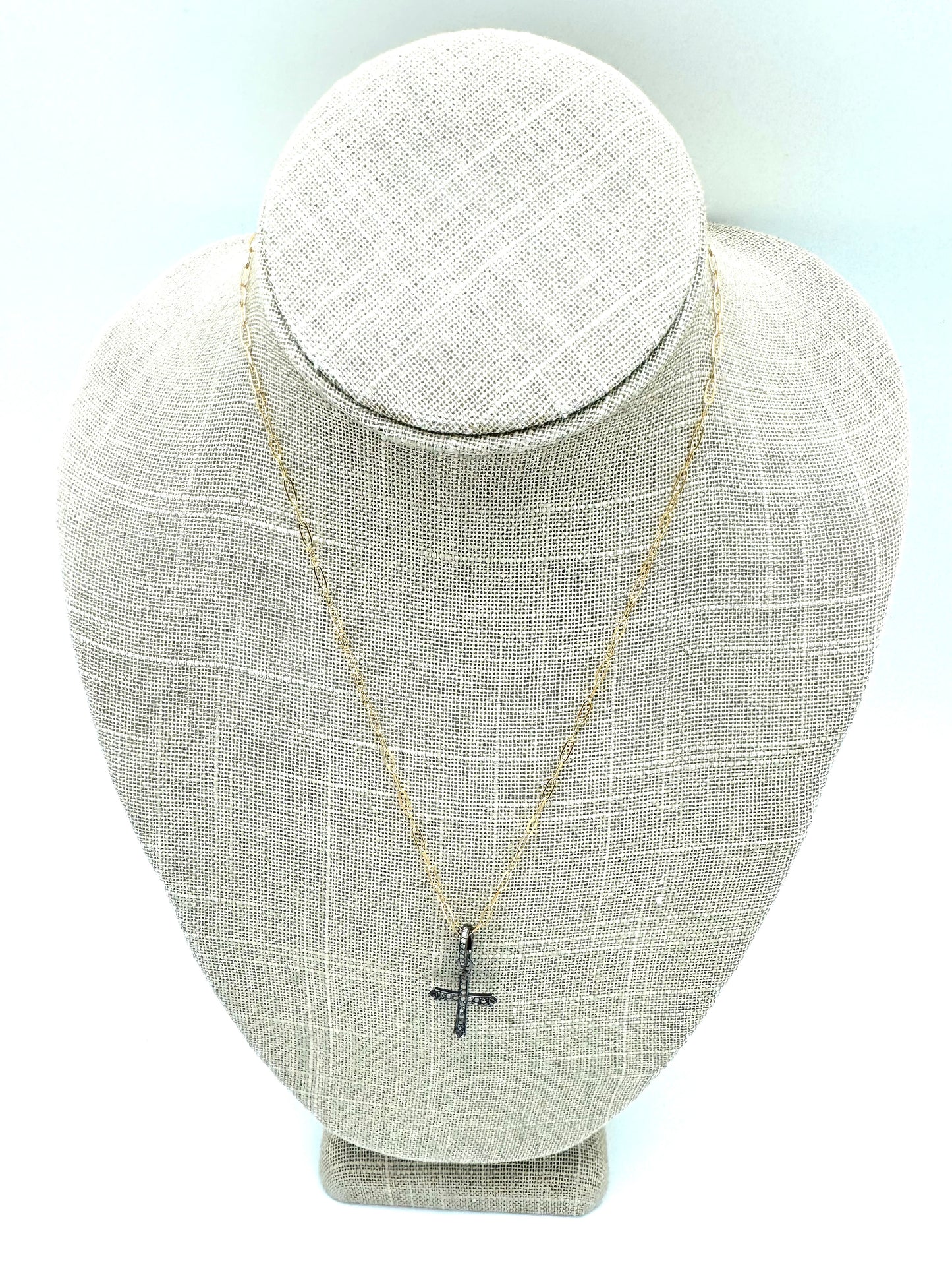 Diamond cross necklace