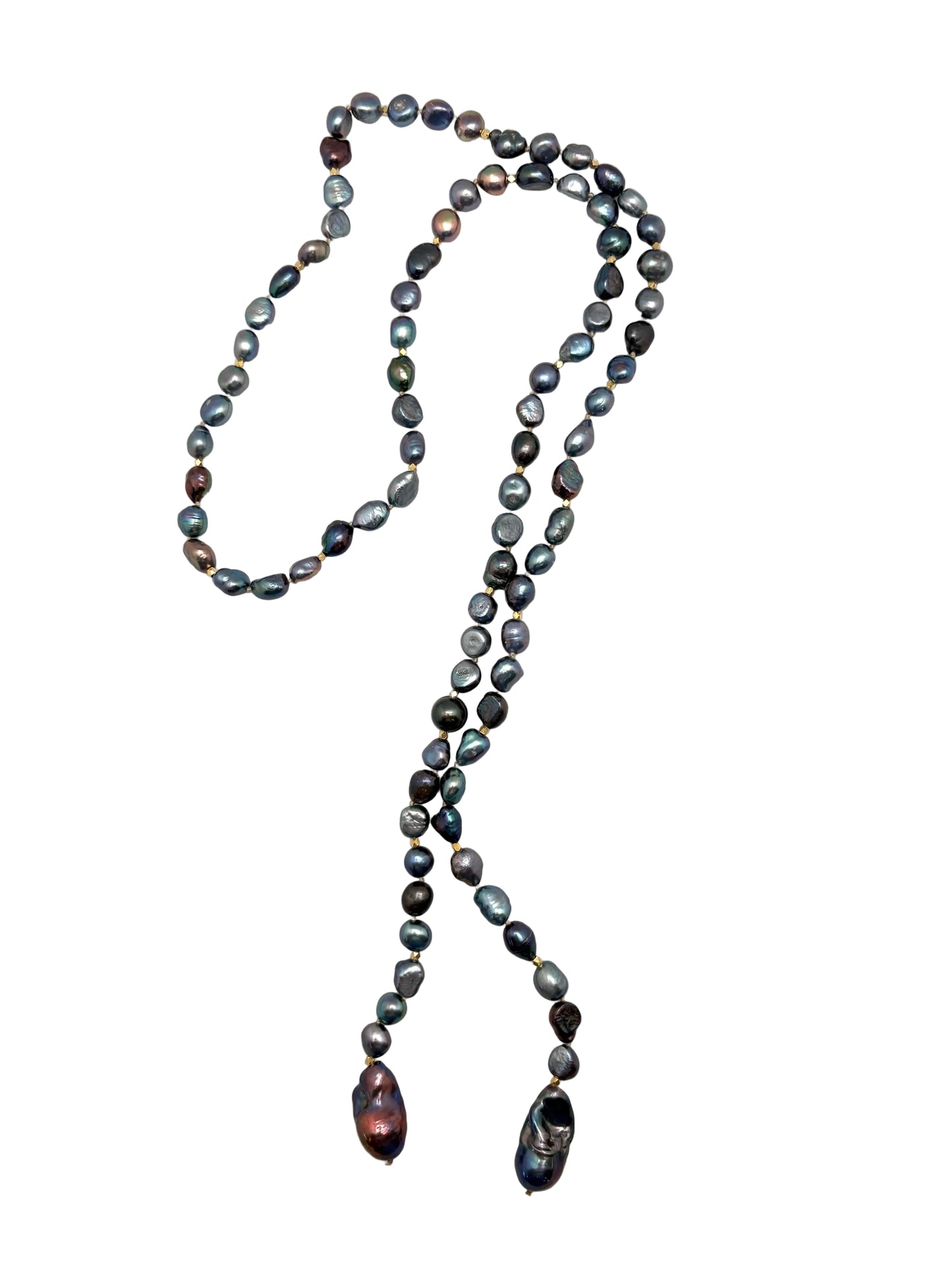 Alice lariat, peacock pearl