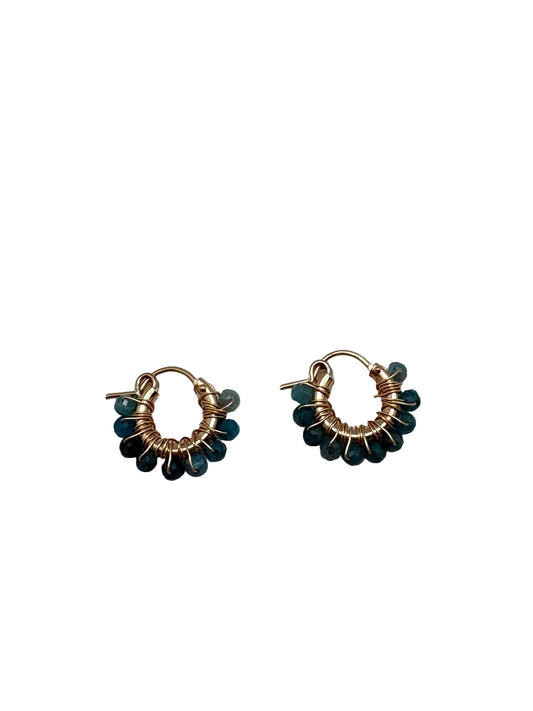 Diddi beaded hoop mini - apatite