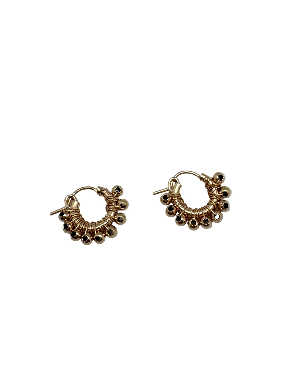 Diddi beaded hoop mini - gold fill
