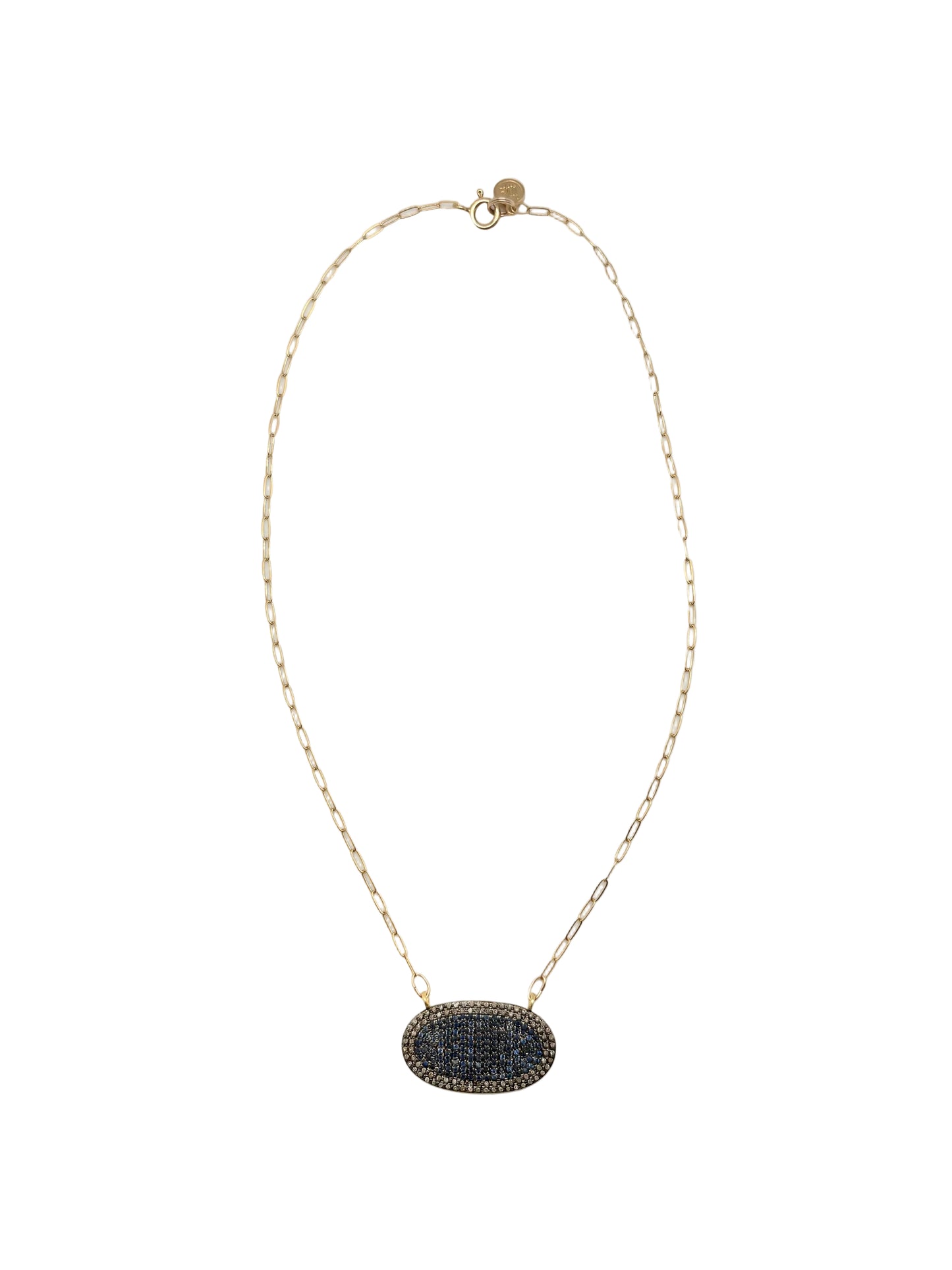 Diamond sapphire necklace,  small