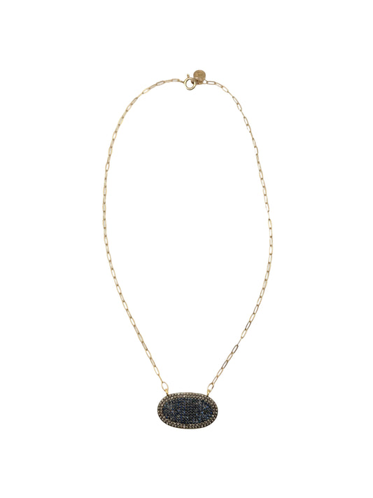 Diamond sapphire necklace,  small