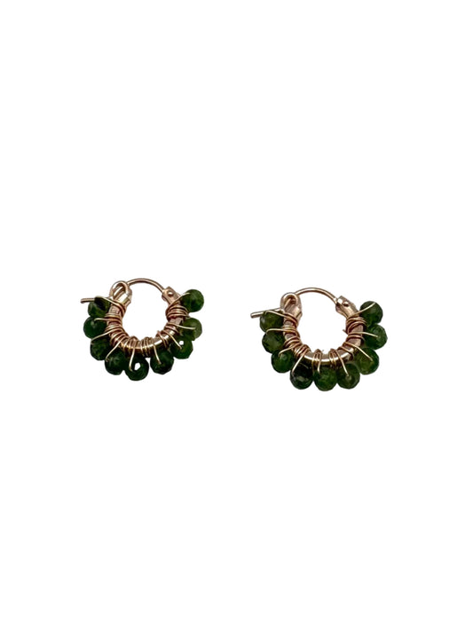 Diddi beaded hoop mini - diopside