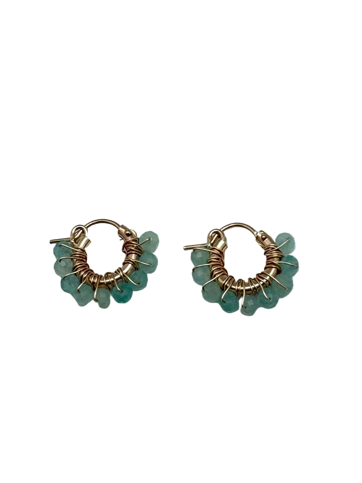 Diddi beaded hoop mini - amazonite