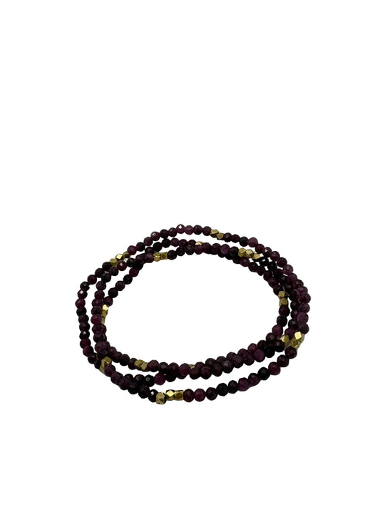 Sigrid beaded bracelet - ruby
