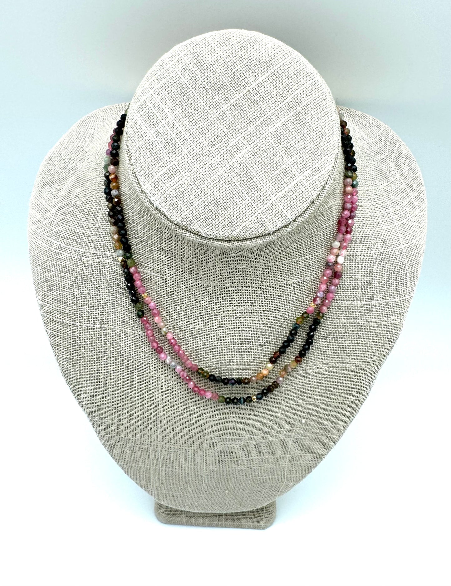 Mimi wrap - rainbow tourmaline 4mm