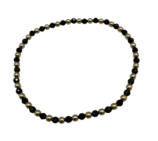 Pippi stretch bracelet - black spinel