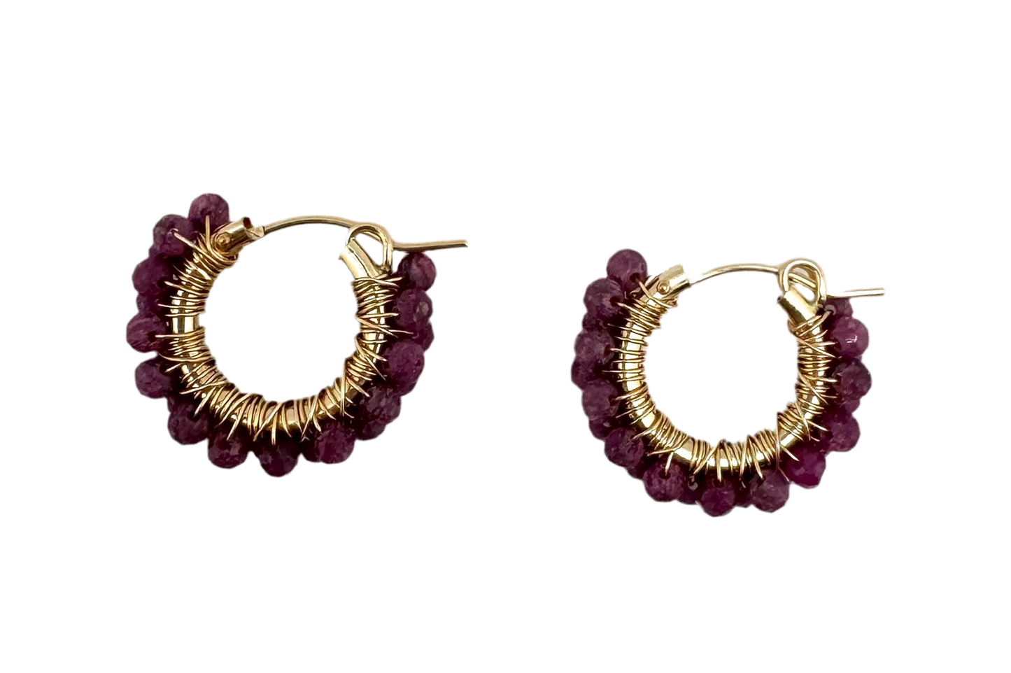 Diddi beaded hoop - ruby