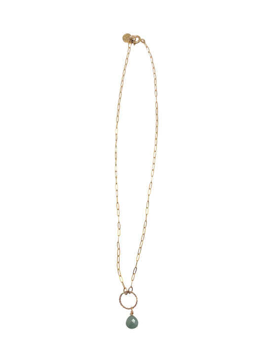 Isabella Petite Necklace - aquamarine