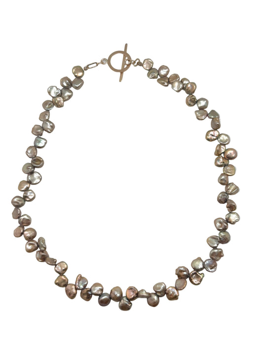 Chloe Keshi Necklace - champagne pearl