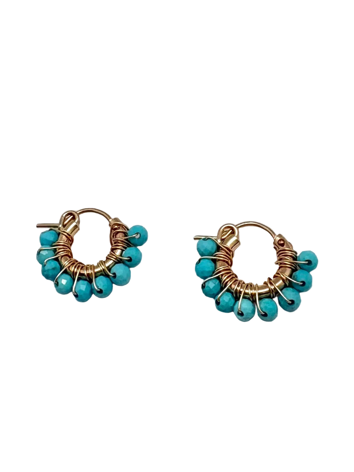 Diddi beaded hoop mini - turquoise