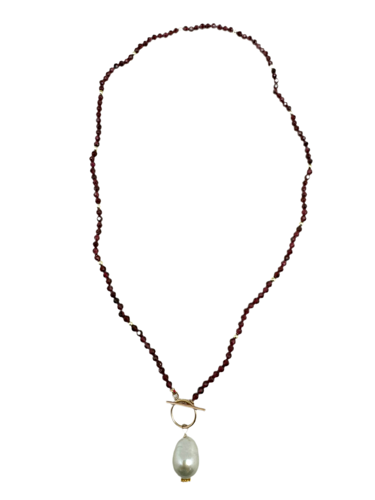 Carol Necklace gem - garnet