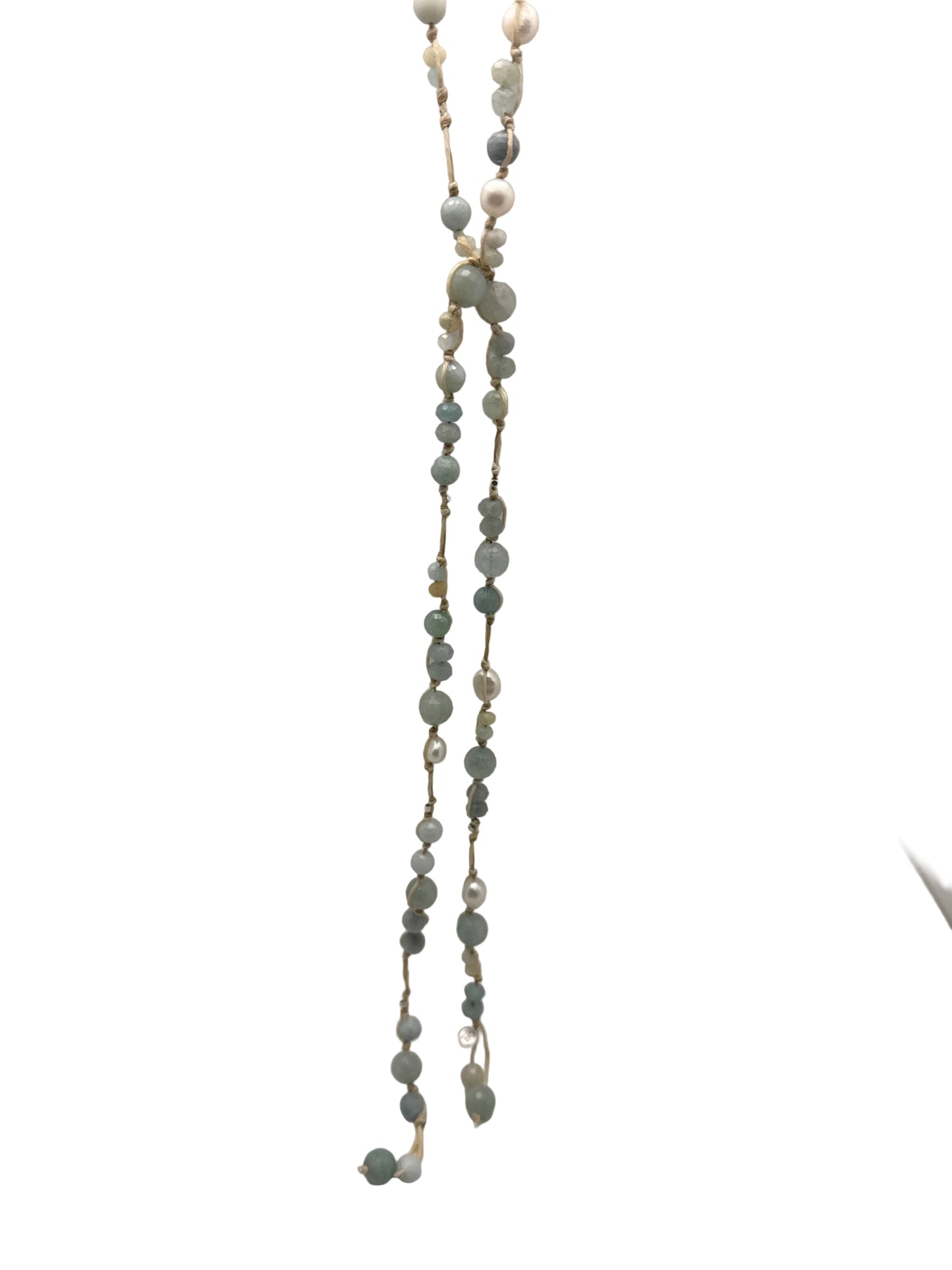 Carola Lariat - aquamarine
